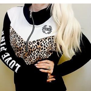 Victoria Secret Pink Half Zip Pull over Sweatshirt